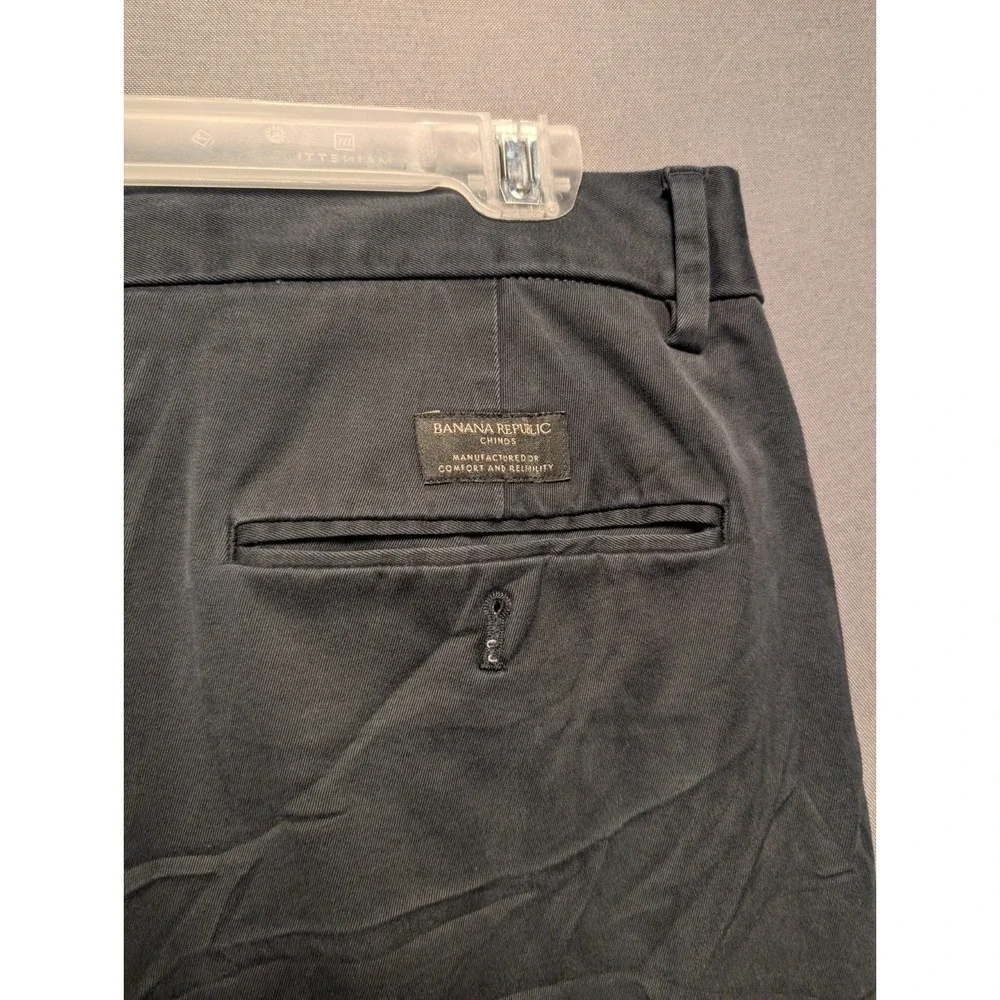 Banana Republic Aiden Chino Pants Mens 32x32 Black Tailoring Performance Casual